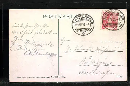 AK Der Rheinfall bei Mondschein