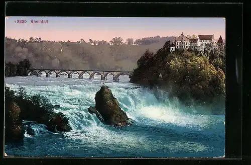 AK Rheinfall und Schloss Laufen