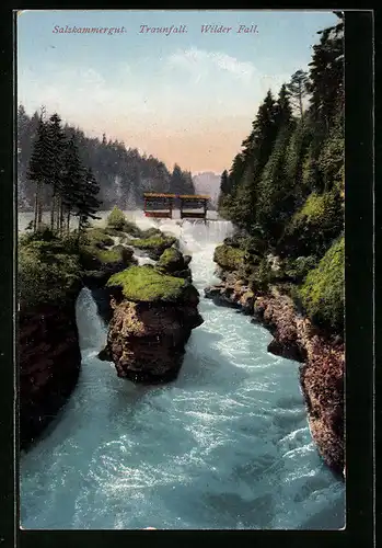 AK Salzkammergut, Traunfall - Wilder Fall