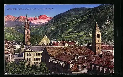 AK Bolzano, Chiesa Parrocchiale, verso le Dolomiti