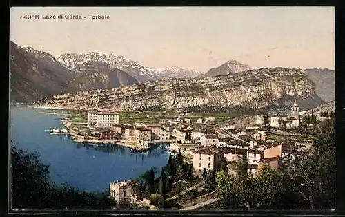 AK Torbole /Lago di Garda, Gesamtansicht aus der Vogelschau