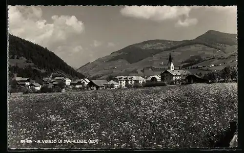 AK S. Vigilio di Marebbe, Ortsansicht aus der Ferne