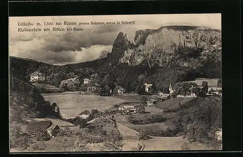 AK Klobenstein am Ritten, Gesamtansicht aus der Vogelschau