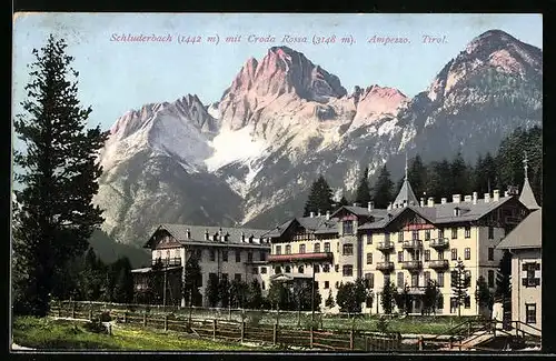 AK Schluderbach, Teilansicht mit Croda Rossa