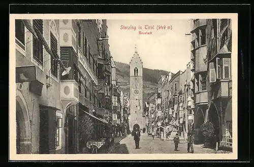 AK Sterzing, Strassenpartie in der Neustadt