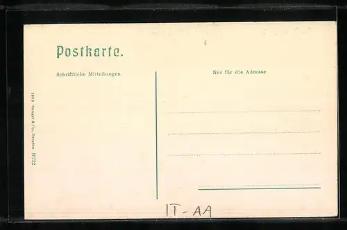 AK St. Cyprian im Tiersertal, Totalansicht mit dem Rosengarten