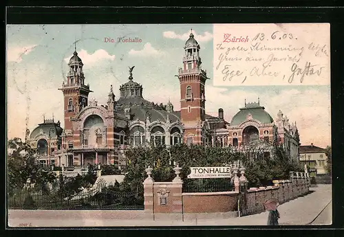 AK Zürich, an der Tonhalle