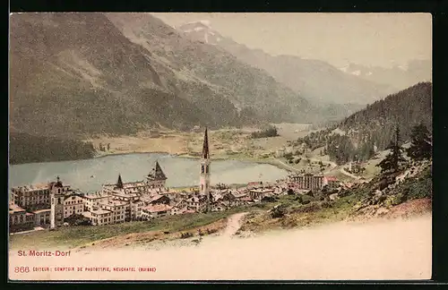 AK St. Moritz-Dorf, Gesamtansicht