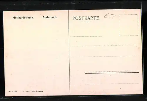 AK Andermatt, Totale mit Gotthardstrasse