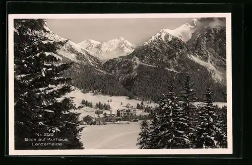 AK Lenzerheide, Gesamtansicht mit Kurhaus im Winter