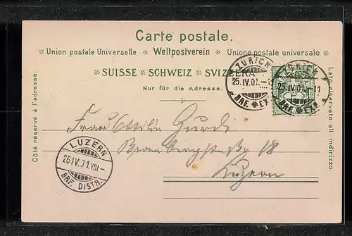 AK Zürich, Rathaus und Rathausquai