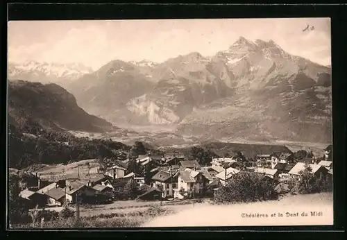 AK Chésières, Vue générale et la Dent du Midi