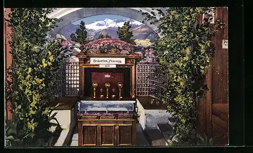 AK Passugg, Kurhaus, trinkhalle in der Rabiusaschlucht