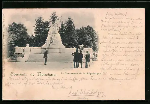 AK Neuchatel, le Monument de la République