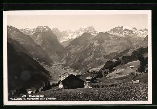 AK Braunwald, Tödikette v. Rubschen aus gesehen