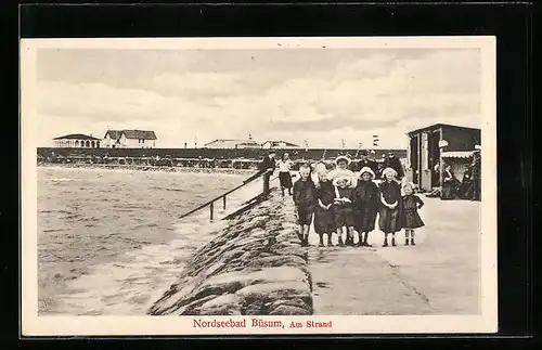 AK Nordseebad Büsum, Kindergruppe am Strand