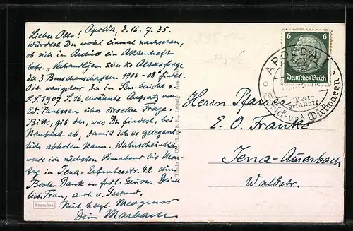 AK Apolda, Marktplatz mit Rathaus