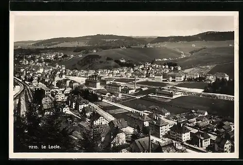 AK Le Locle, Totalansicht aus der Vogelschau