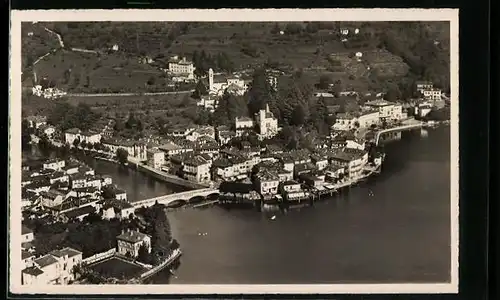 AK Ponte Tresa /Lago di Lugano, Ortsansicht vom Flugzeug aus