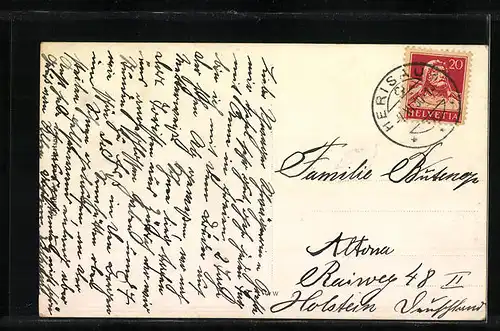 AK Herisau, Totalansicht aus der Vogelschau