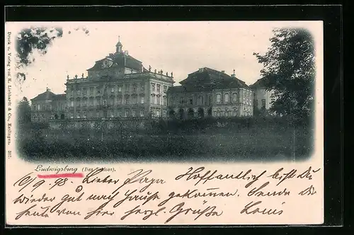 AK Ludwigsburg, Blick zum Schloss