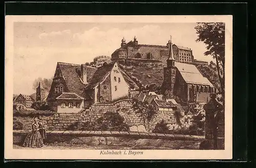 AK Kulmbach i. B., Teilansicht mit Schloss