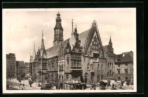 AK Breslau, Partie vor dem Rathaus