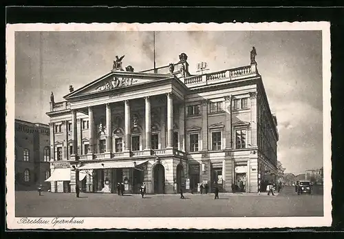 AK Breslau, am Opernhaus