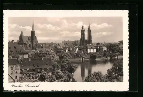 AK Breslau, Blick auf die Dominsel