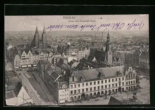 AK Breslau, Panoramablick vom Elisabeth-Turm