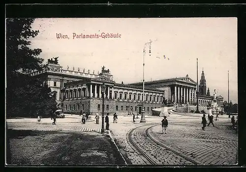 AK Wien, Blick zum Parlaments-Gebäude