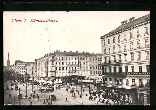 AK Wien, Kärntnerstrasse mit Passanten