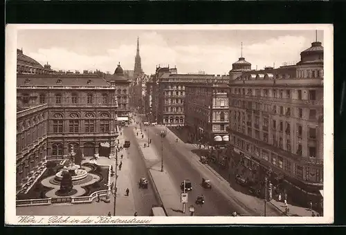 AK Wien, Kärntnerstrasse aus der Vogelschau