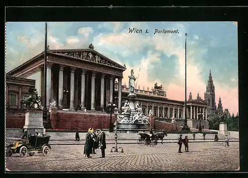 AK Wien, Passanten vor dem Parlament