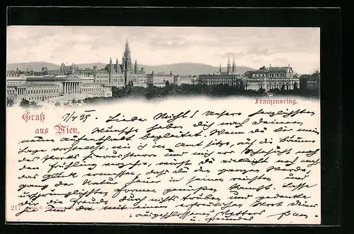 AK Wien, Blick auf den Franzensring