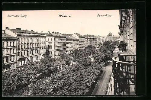 AK Wien, Blick auf Opern- und Kärntner-Ring