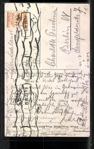 Wirtshaus-AK Wien, Grinzing, Betrunkene feiern das Heuriger Karl Hengl's