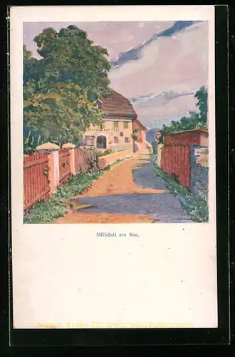 Künstler-AK Philipp + Kramer Nr. XLIII /8: Millstatt am See, Gasthaus zur Post