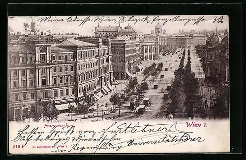 AK Wien, Strassenbahnverkehr auf dem Franzensring