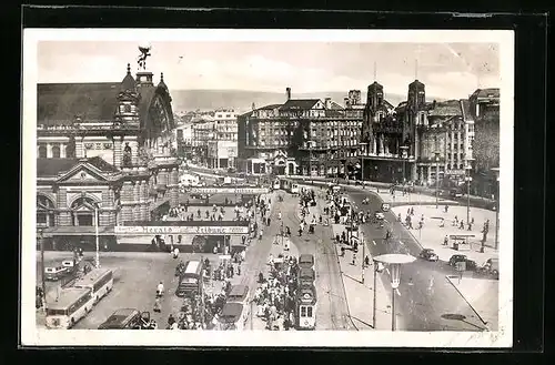 AK Frankfurt a. M., Bahnhofsplatz mit Strassenbahnverkehr