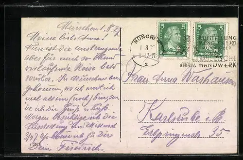 AK München, Karlsplatz mit Strassenbahnen