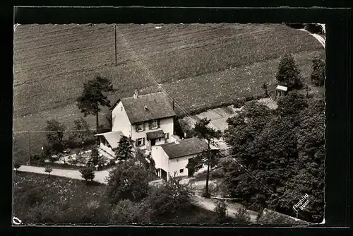 AK Dieblich / Mosel, Fortshaus & Waldschenke aus der Luft gesehen