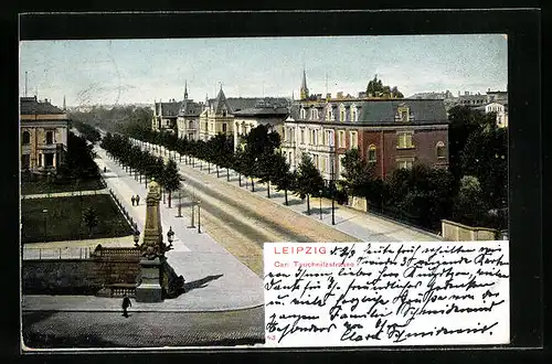 AK Leipzig, Blick auf die Carl-Tauchnitz-Strasse