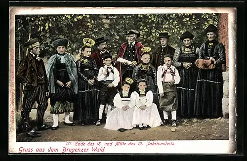 AK Bregenzer Wald, Trachten aus Ende des 18. und Mitte des 19. Jahrhunderts