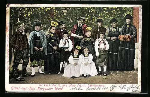 AK Bregenzer Wald, Trachten im Ende des 18. und Mitte des 19. Jahrhunderts