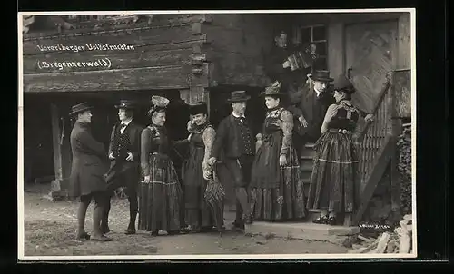 AK Vorarlberger Volkstrachten, Paare aus dem Bregenzerwald