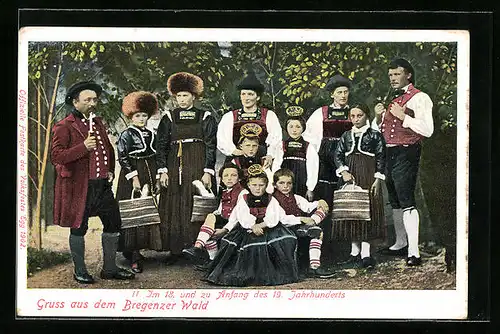 AK Bregenzer Wald, Tracht im 18. und zu Anfang des 19. Jahrhunderts