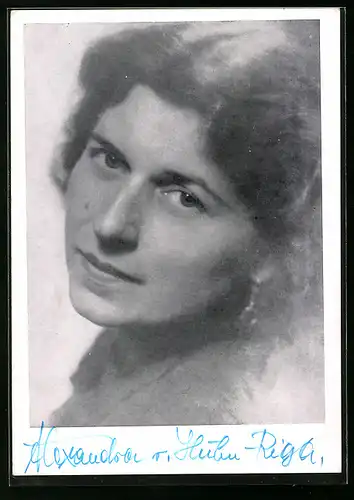 AK Schauspielerin Alexandra von Huhn-Riga