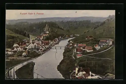 AK Hals b. Passau, Totale aus der Vogelschau