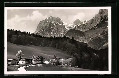 AK Ramsau-Hintersee, Blick auf Gasthof-Pension Datzmann